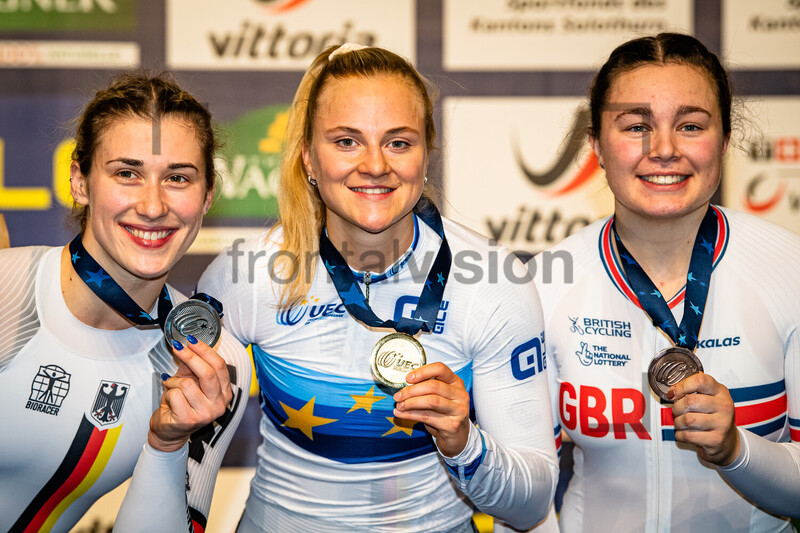 GRABOSCH Pauline Sophie, FRIEDRICH Lea Sophie, CAPEWELL Sophie: UEC Track Cycling European Championships – Grenchen 2023 