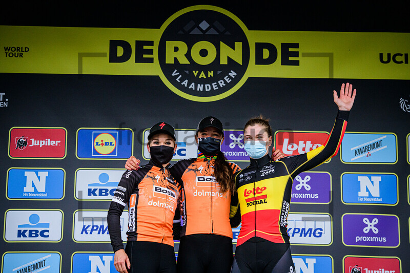PIETERS Amy, VAN DEN BROEK-BLAAK Chantal, KOPECKY Lotte: Ronde Van Vlaanderen 2020 