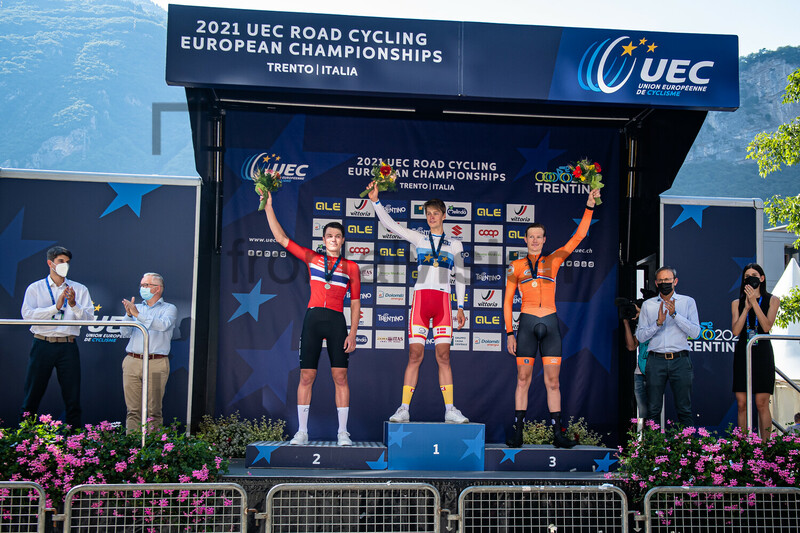 WÃ†RENSKJOLD SÃ¸ren, PEJTERSEN Johan, HOOLE Daan: UEC Road Cycling European Championships - Trento 2021 