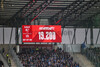 Stadion an der Hafenstraße ausverkauft Anzeigentafel Rot-Weiss Essen vs. MSV Duisburg
