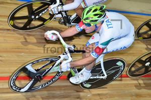 Elia Viviani: UEC Track Cycling European Championships, Netherlands 2013, Apeldoorn, Madison, Qualifying, Men