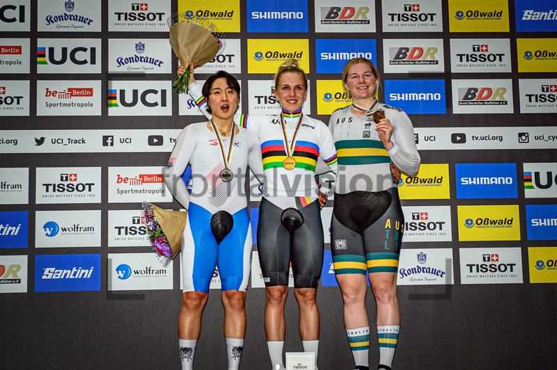 LEE Hyejin, HINZE Emma,  MORTON Stephanie: UCI Track Cycling World Championships 2020 