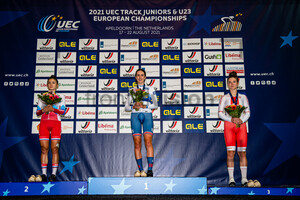 ABAIDULLINA Inna, COUZENS Millie, WANKIEWICZ Olga: UEC Track Cycling European Championships (U23-U19) – Apeldoorn 2021