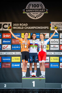 VOS Marianne, BALSAMO Elisa, NIEWIADOMA Katarzyna: UCI Road Cycling World Championships 2021