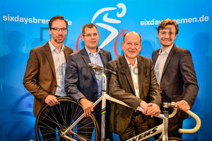 Erik Weispfennig, Peter Rengel, Hans Peter Schneider, Theo Bührmann: Press Conference Sixdays Bremen 2016
