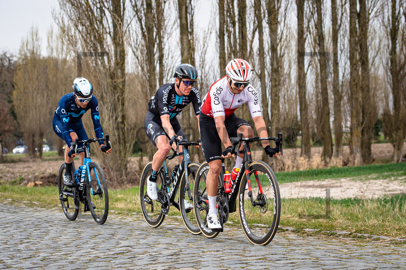COQUARD Bryan, KRAGH ANDERSEN SÃ¸ren, JACOBS Johan: Dwars Door Vlaanderen 2022 - MenÂ´s Race 