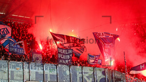 Hertha BSC Fans Pyro in Rostock 05.11.2023
