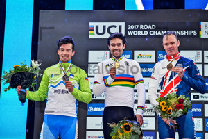 ROGLIC Primoz, DUMOULIN Tom, FROOME Chris: UCI Road Cycling World Championships 2017 – ITT Elite Men